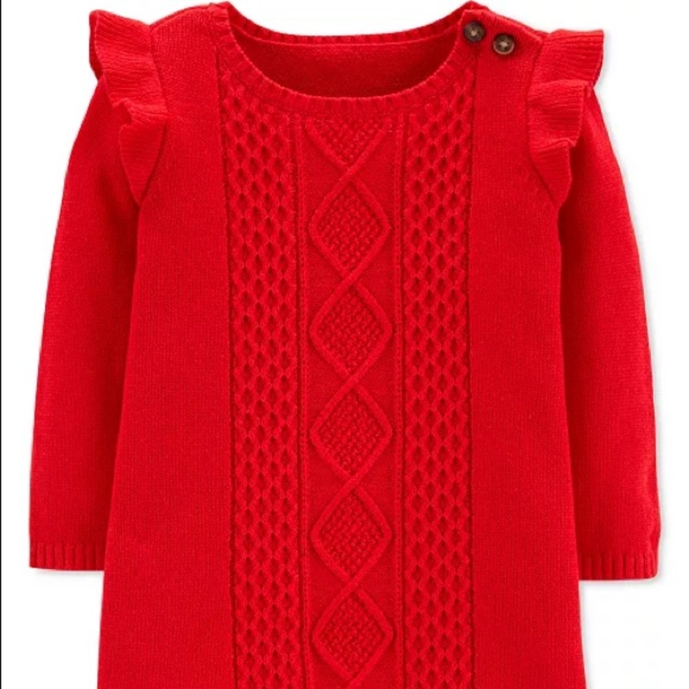 Cable knit sweater dress